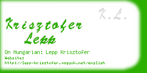 krisztofer lepp business card